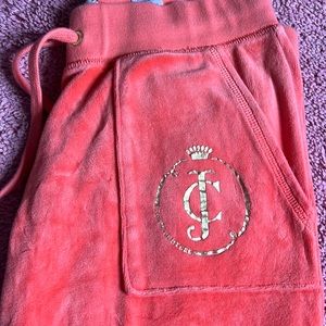 Juicy Couture Orange Velour Pants